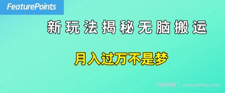 简单操作，每天50美元收入，搬运就是賺米的秘诀【揭秘】