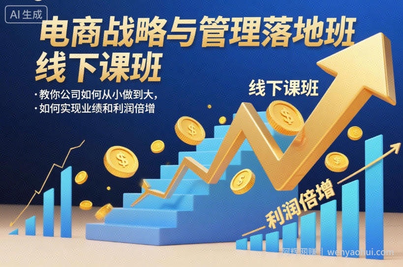 电商战略与管理落地班线下课，教你公司如何从小做到大，如何实现业绩和利润倍增【录音】
