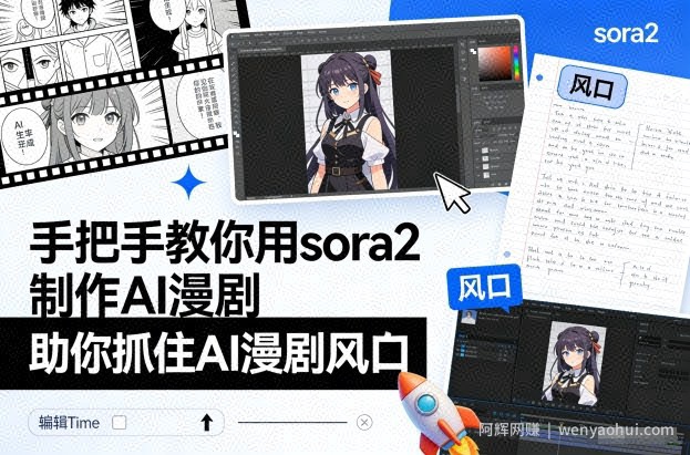 快手50w粉丝博主手把手教你用sora2制作AI漫剧，助你抓住AI漫剧风口