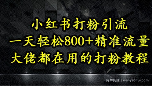 小红书打粉引流，一天轻松500+精准流量，大佬都在用的打粉教程
