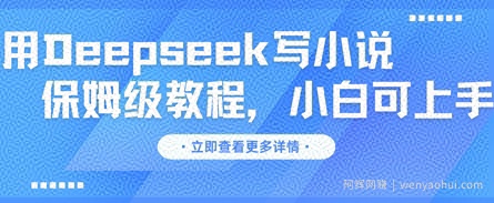 用Deepseek写小说，保姆级教程，小白可实操