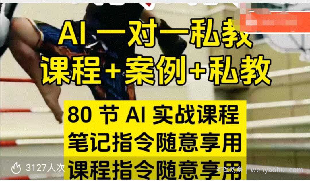 AI指令实战课，课程+案例，80节AI实战课程，笔记指令随意享用，课程指令随意享用（更新26年3月）