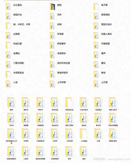 宝藏音效合集包！60+多种音效分类，共计3900个，分类清晰，全中文分类，高品质剪辑音效素材包