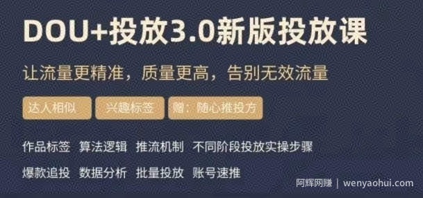 dou+豆荚投放实操课3.0新版，让流量更精准，质量更高，告别无效流量