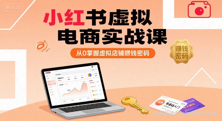 小红书虚拟电商实战课，从0掌握虚拟店铺賺米密码（更新）