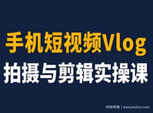 手机短视频Vlog拍摄与剪辑实操课，小白变大师