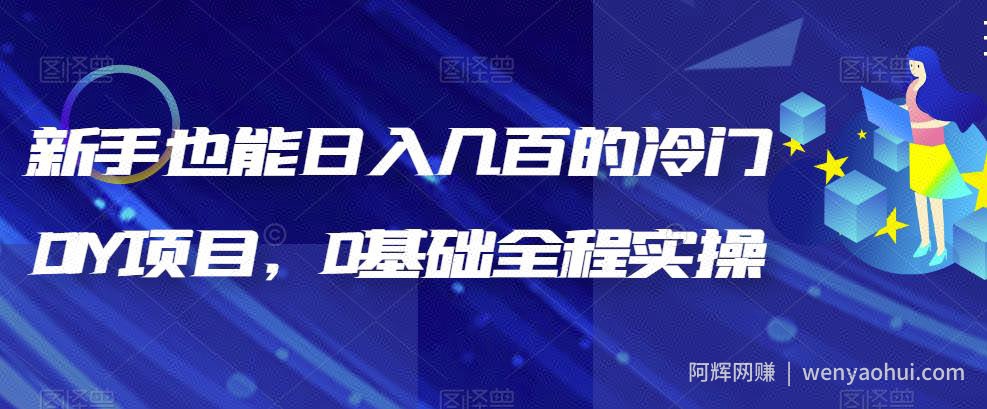 新手也能日入几百的冷门DIY项目，0基础全程实操【揭秘】
