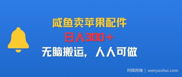 咸鱼卖苹果配件，日入3张+，无脑搬运，人人可做