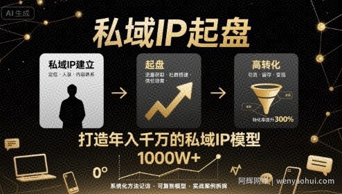 私域IP起盘，私域ip建立、起盘、高转化，打造年入千万的私域ip模型
