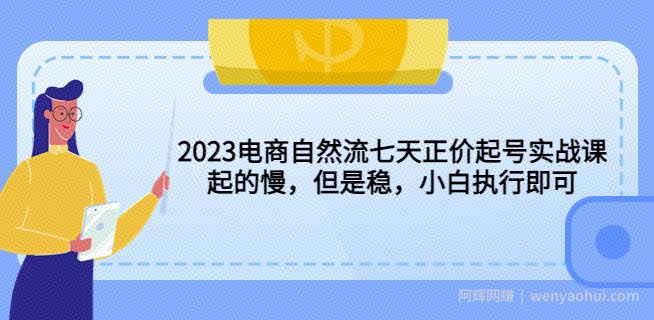 2023电商自然流七天正价起号实战课：起的慢，但是稳，小白执行即可！