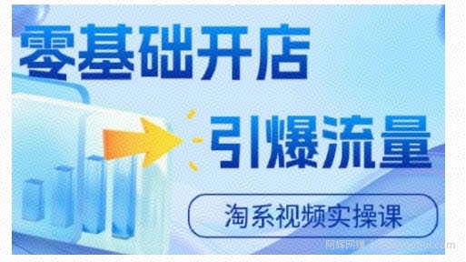 淘宝电商视频实操课，零基础开店，引爆流量