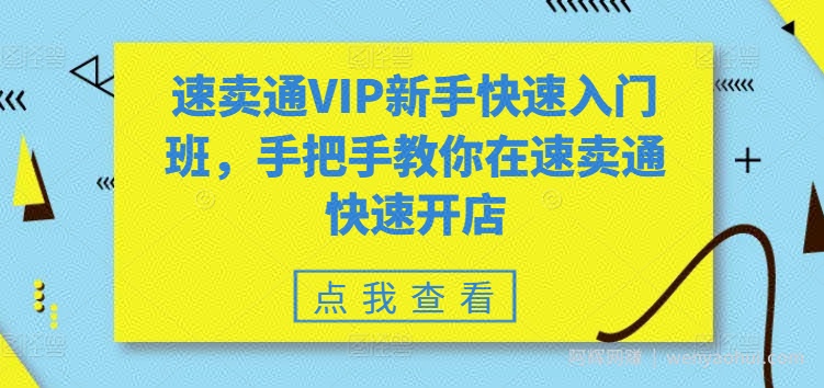 速卖通VIP新手快速入门班，手把手教你在速卖通快速开店