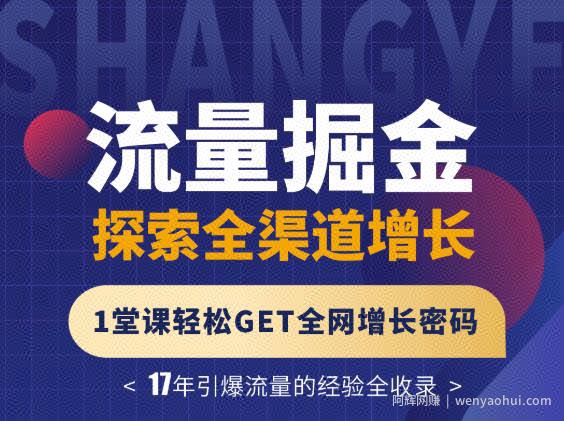 张琦流量掘金探索全渠道增长，1堂课轻松GET全网增长密码
