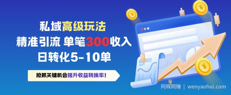 私域高级玩法，精准引流，单笔3张收益，日转化5-10单