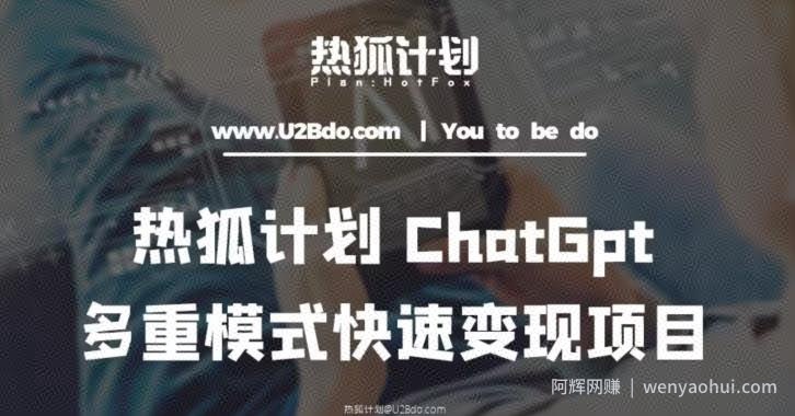热狐计划：王大陆ChatGpt多重变现实操课，多种模式快速变现