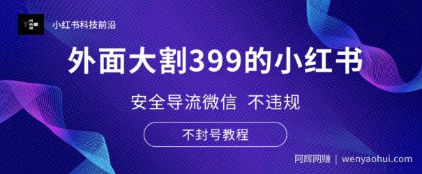外面大割399的小红书安全导流微信 不违规 不封号教程