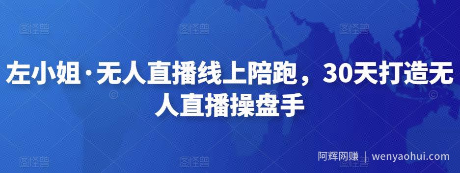 左小姐·无人直播线上陪跑，30天打造无人直播操盘手