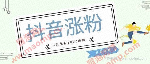 亿朽阁 抖音曼哈顿计划 抖音快速涨粉教程