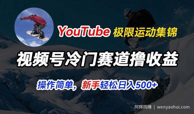 视频号冷门赛道撸收益，YouTube搬运极限运动集锦，暴力起号，操作简单流量高，轻松日入5张【揭秘】