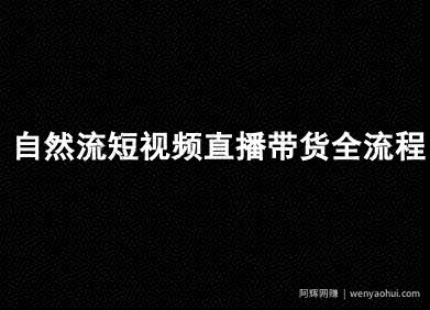 自然流短视频直播带货全流程-抖音电商教程