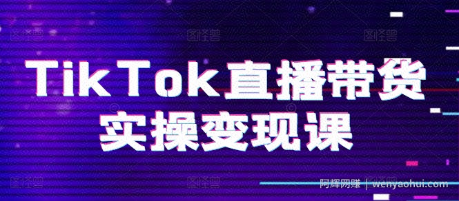 TikTok直播带货实操变现课：系统起号、科学复盘、变现链路、直播配置、小店操作流程、团队搭建等。