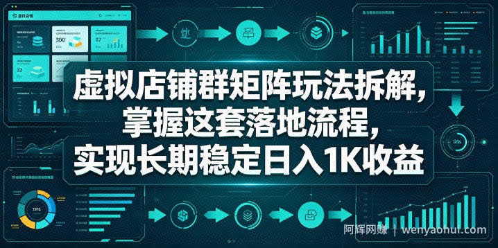虚拟店铺群矩阵玩法拆解，掌握这套落地流程，实现长期稳定日入1K收益【揭秘】