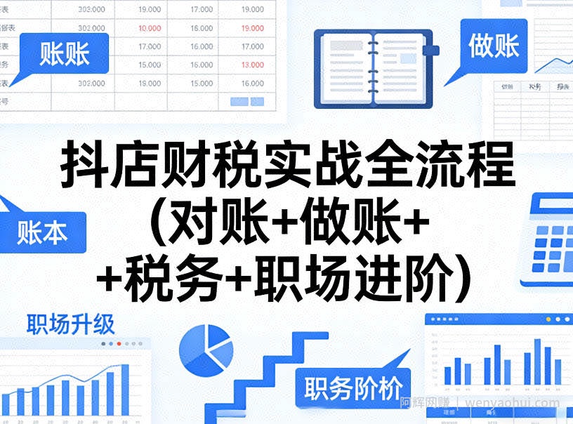 抖店财税实战全流程(对账+做账+税务+职场进阶)