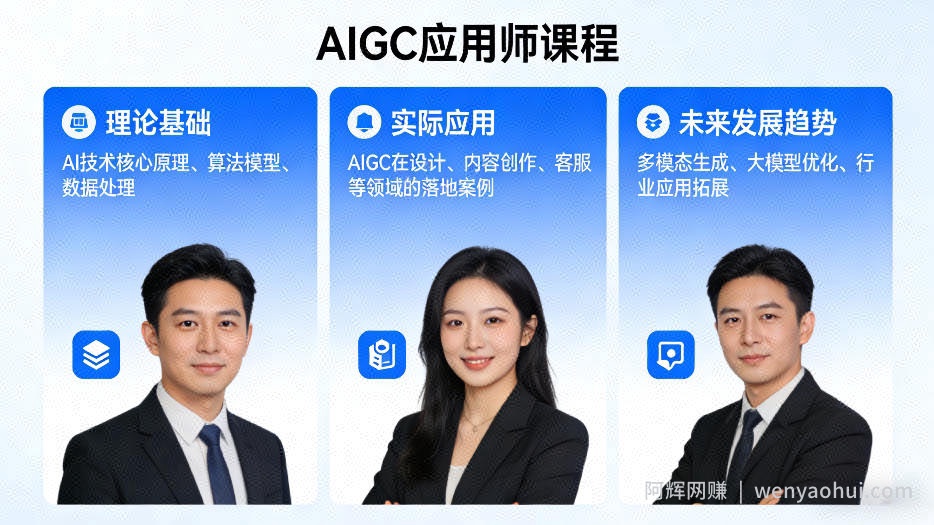 AIGC应用师课程，覆盖了AI技术的理论基础、实际应用、以及未来发展趋势（更新）