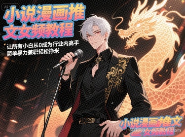 小说漫画推文女频教程，让所有小白从0成为行业内高手，简单暴力兼zhi轻松挣米
