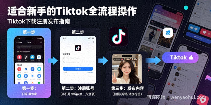 Tiktok下载注册发布，适合新手的Tiktok全流程操作