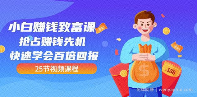 【全网最火】小白賺米致富课：抢占賺米先机快速学会百倍回报（25节视频）