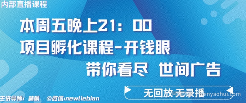 4.26日内部回放课程《项目孵化-开钱眼》賺米的底层逻辑【揭秘】