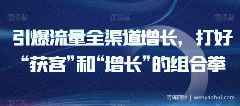 引爆流量全渠道增长，打好“获客”和“增长”的组合拳
