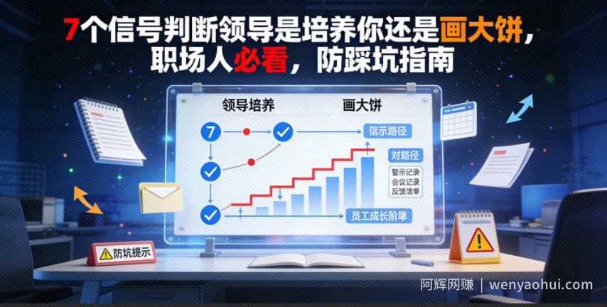 付费文章：7个信号判断领导是培养你还是画大饼，职场人必看，防踩坑指南