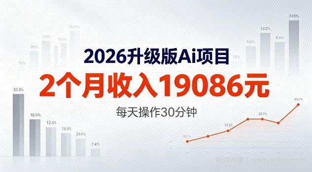 2026升级版Ai任务，2个月收入19086米，熟练后每天操作30分钟！【揭秘】
