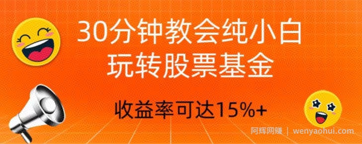 30分钟教会你玩转股票基金，只教好的筛选方法，不荐股