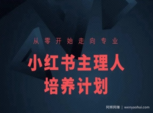 小红书课程简化版，从零开始走向专业，小红书主理人培养计划