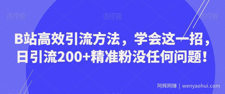 B站高效引流方法，学会这一招，日引流200+精准粉没任何问题【揭秘】
