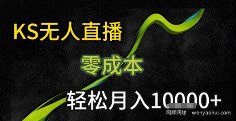 KS无人直播25年最新玩法，只需一部手机，轻松月入1W+【揭秘】
