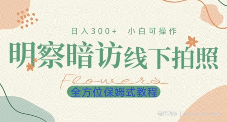 明拍暗拍项目0成本投入日入300+小白可操作保姆式全方位教程