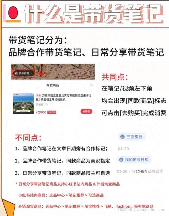 小红书好物推荐，笔记也可带淘系商品链接了，小红书带货全流程！
