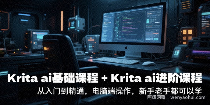 krita ai基础课程+Krita ai进阶课程，从入门到精通，电脑端操作，新手老手都可以学