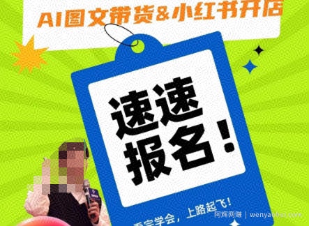 AI图文带货&小红书开店，入门到精通，看完学会，上路起飞！