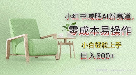 小红书减肥AI新赛道，零成本易操作，日入多张，小白轻松上手【揭秘】