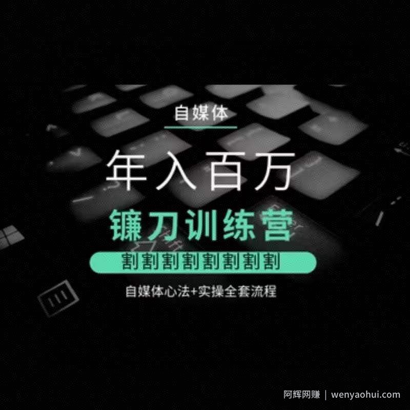 自媒体年入百万镰刀训练营，割割割割割割割割，自媒体心法+实操全套流程
