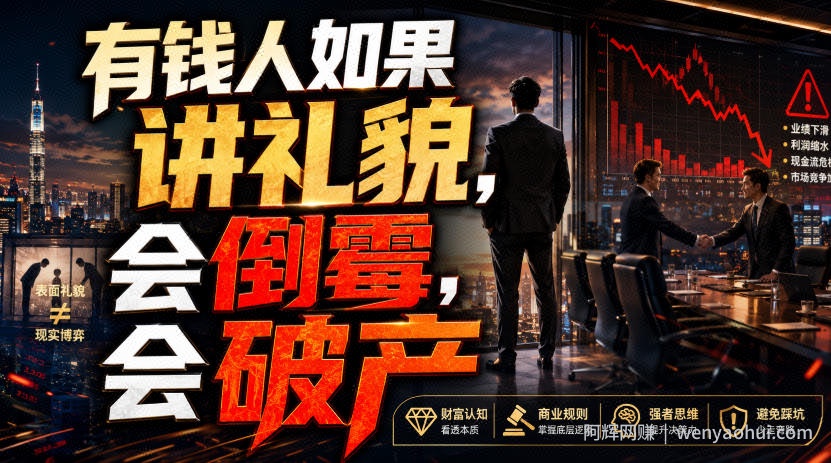 付费文章:有钱人如果讲礼貌,会倒霉,会破产
