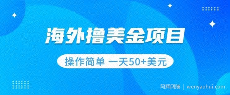 撸美金项目无门槛操作简单小白一天50+美刀