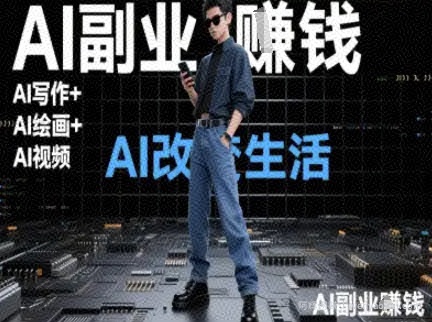 AI改变生活（Ai写作+AI绘画+Ai视频），AI副业挣钱
