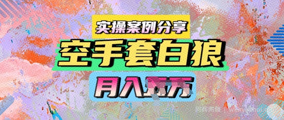 空手套白狼，月入过1W，实操案例分享