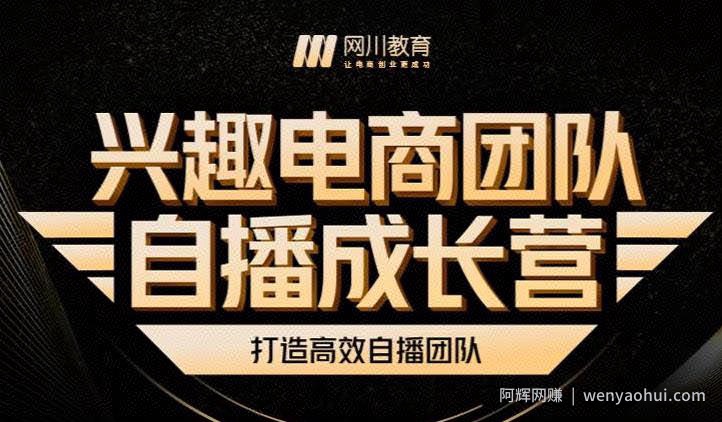 兴趣电商团队自播成长营，解密直播流量获取承接放大的核心密码